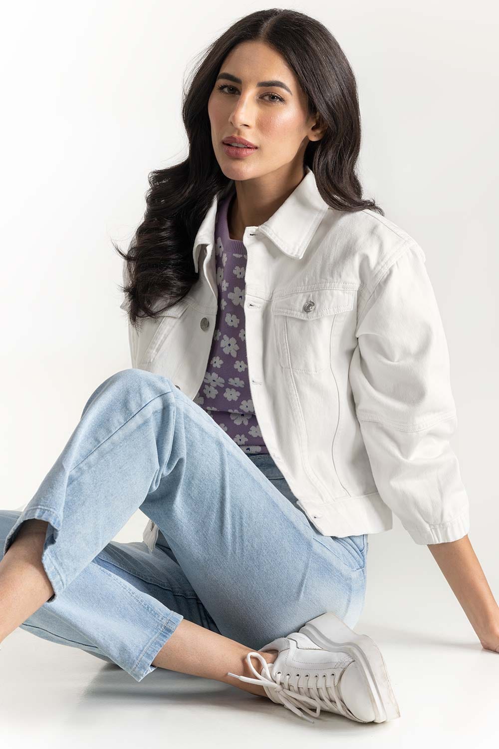 White Non Denim Jacket 224-210-047