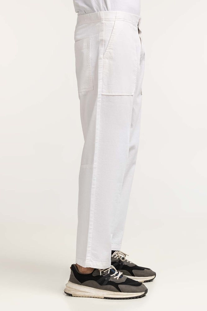 White Non Denim Trouser MN-TRKH- WV23-006 A