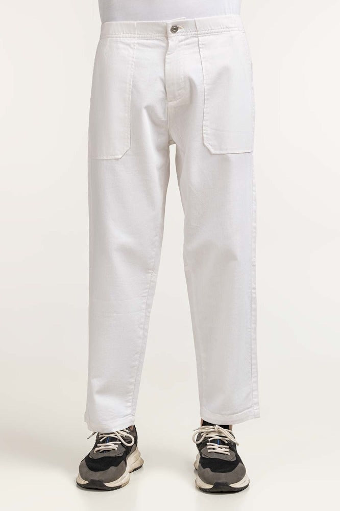 White Non Denim Trouser MN-TRKH- WV23-006 A