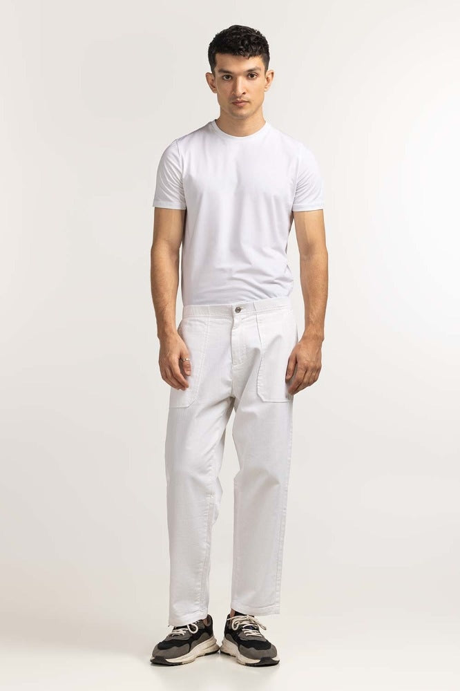White Non Denim Trouser MN-TRKH- WV23-006 A