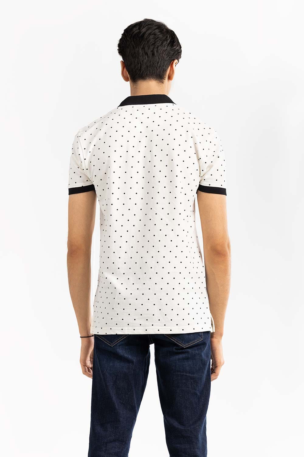 White Printed Polo PKP-PRINT-D12