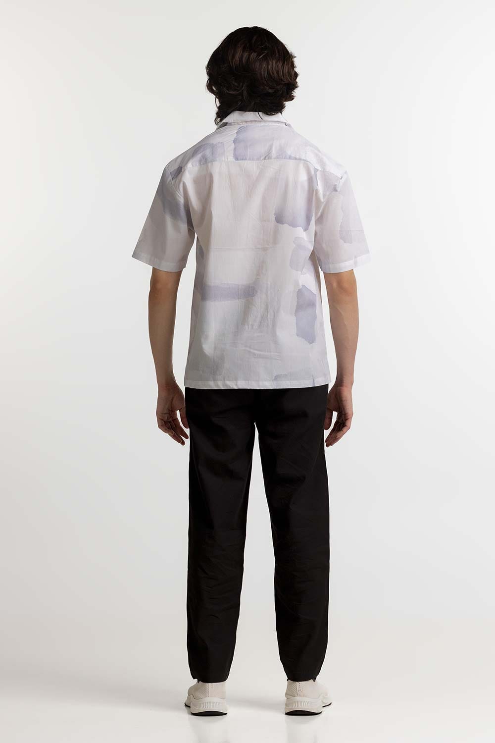White Purple Digital Printed Casual Shirt MN-CS-PD23-009