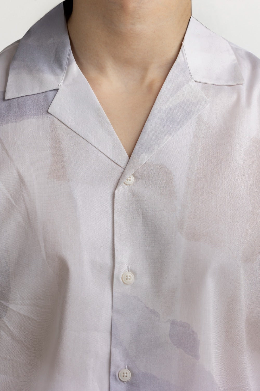 White Purple Digital Printed Casual Shirt MN-CS-PD23-009