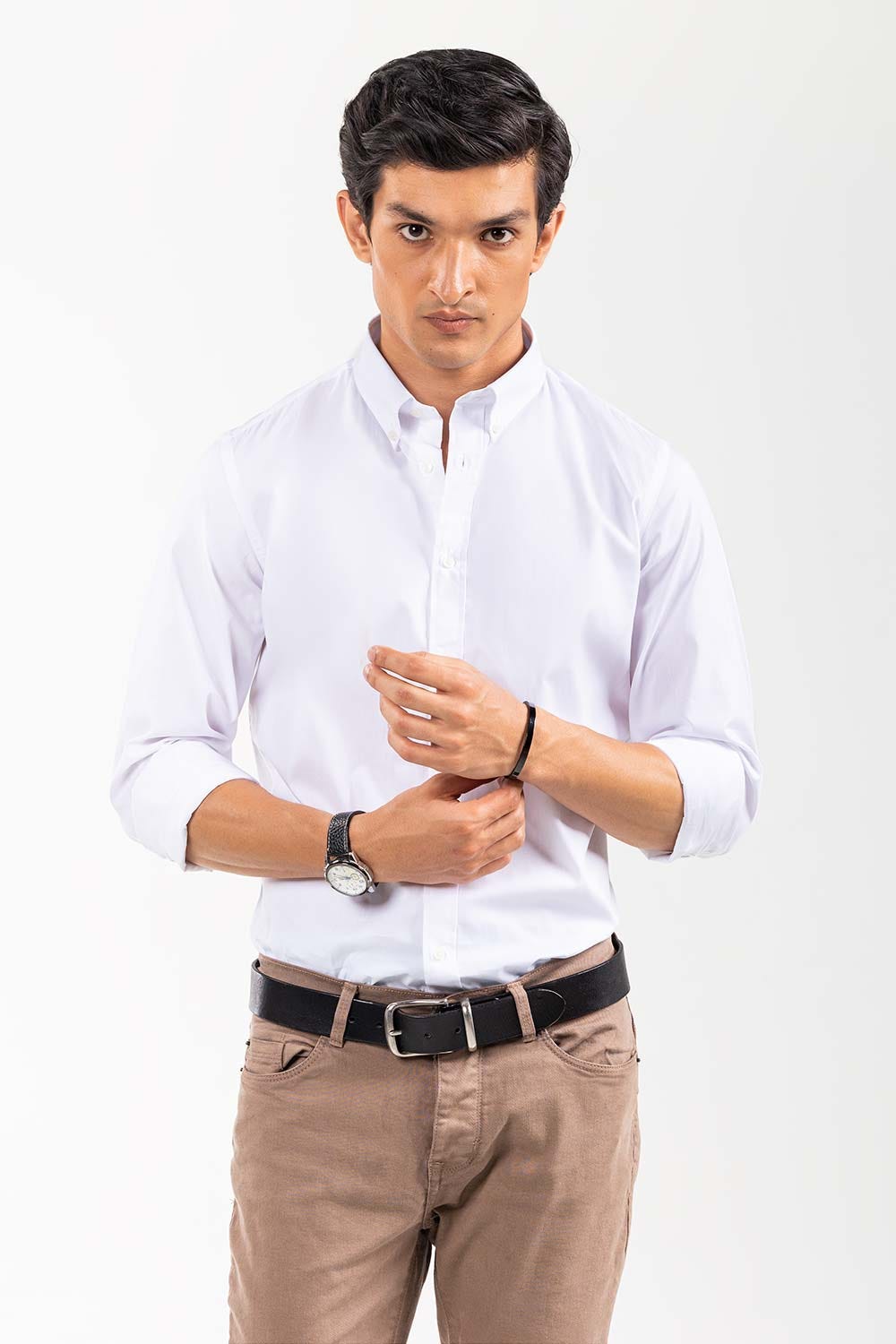 White Smart Casual Shirt CM-YD-2960 SC