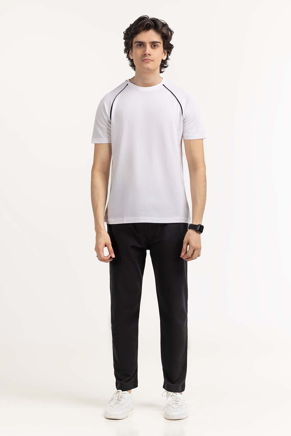 White Sports Tee TS-CNPK23-258
