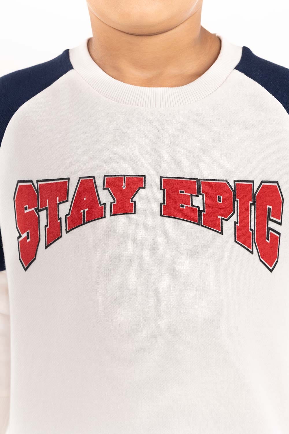 Junior Boy White Sweatshirt 224-312-002