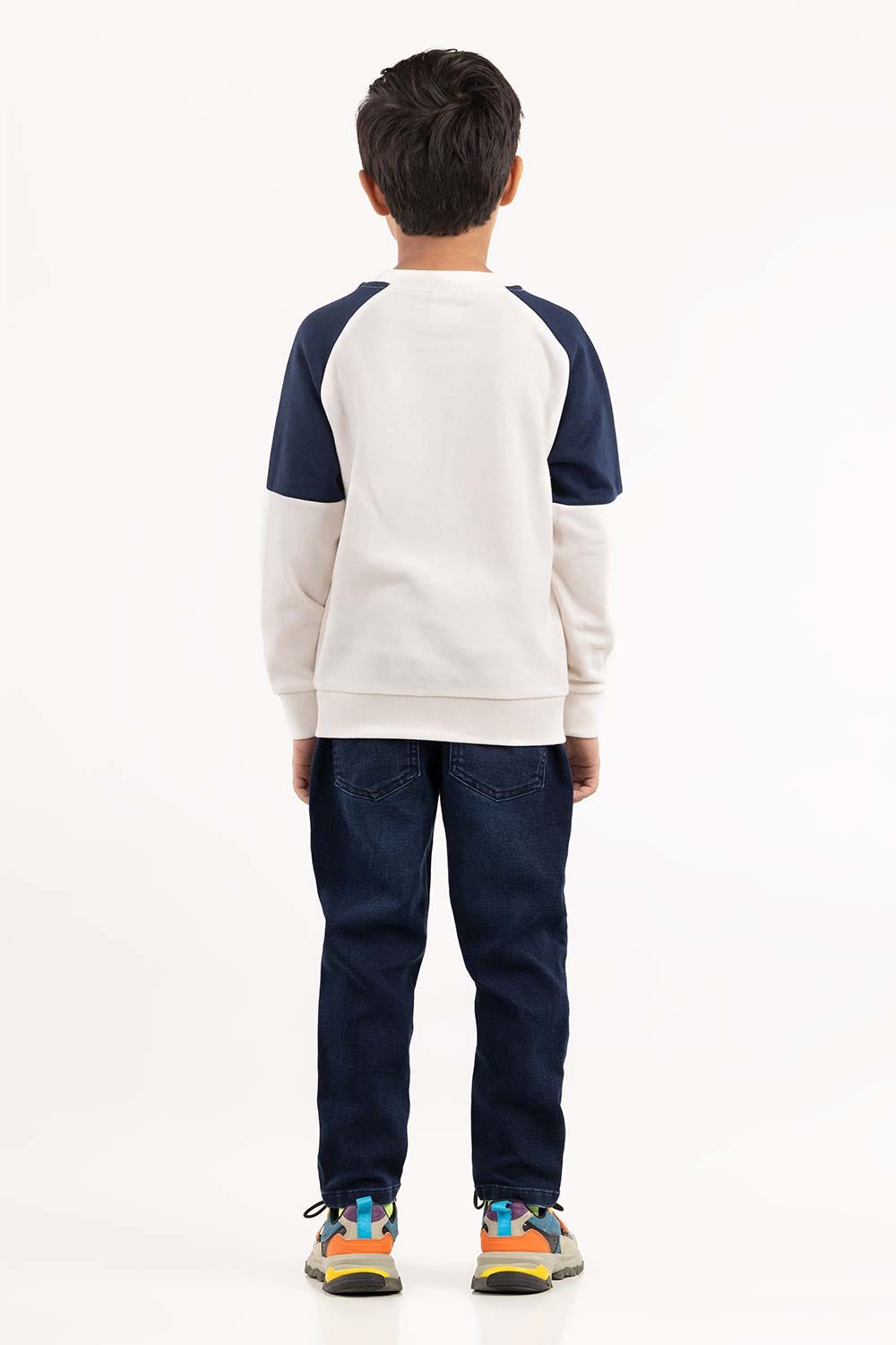 Junior Boy White Sweatshirt 224-312-002