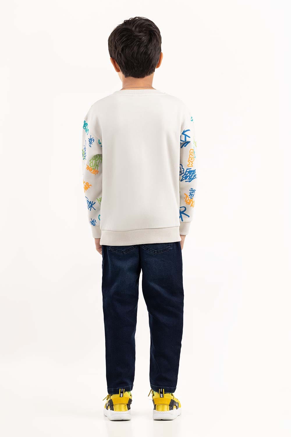 Junior Boy White Sweatshirt 224-312-068