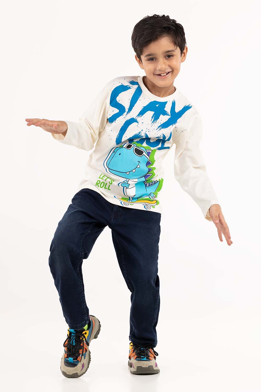 Toddler Boy White T-Shirt 224-513-022