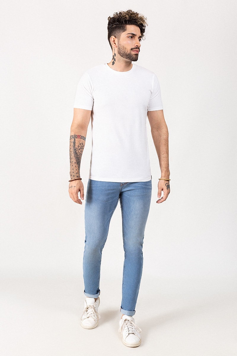 White Cotton T-shirt PK-CN-SIG-D03