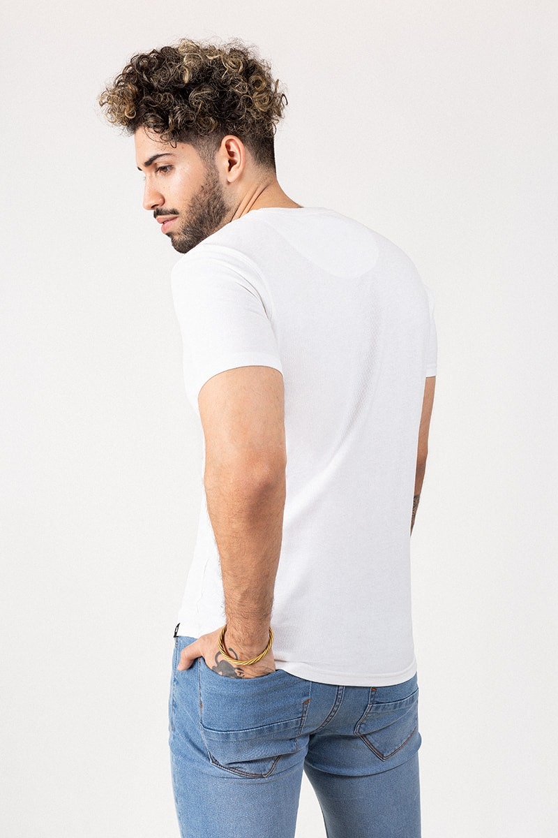White Cotton T-shirt PK-CN-SIG-D03