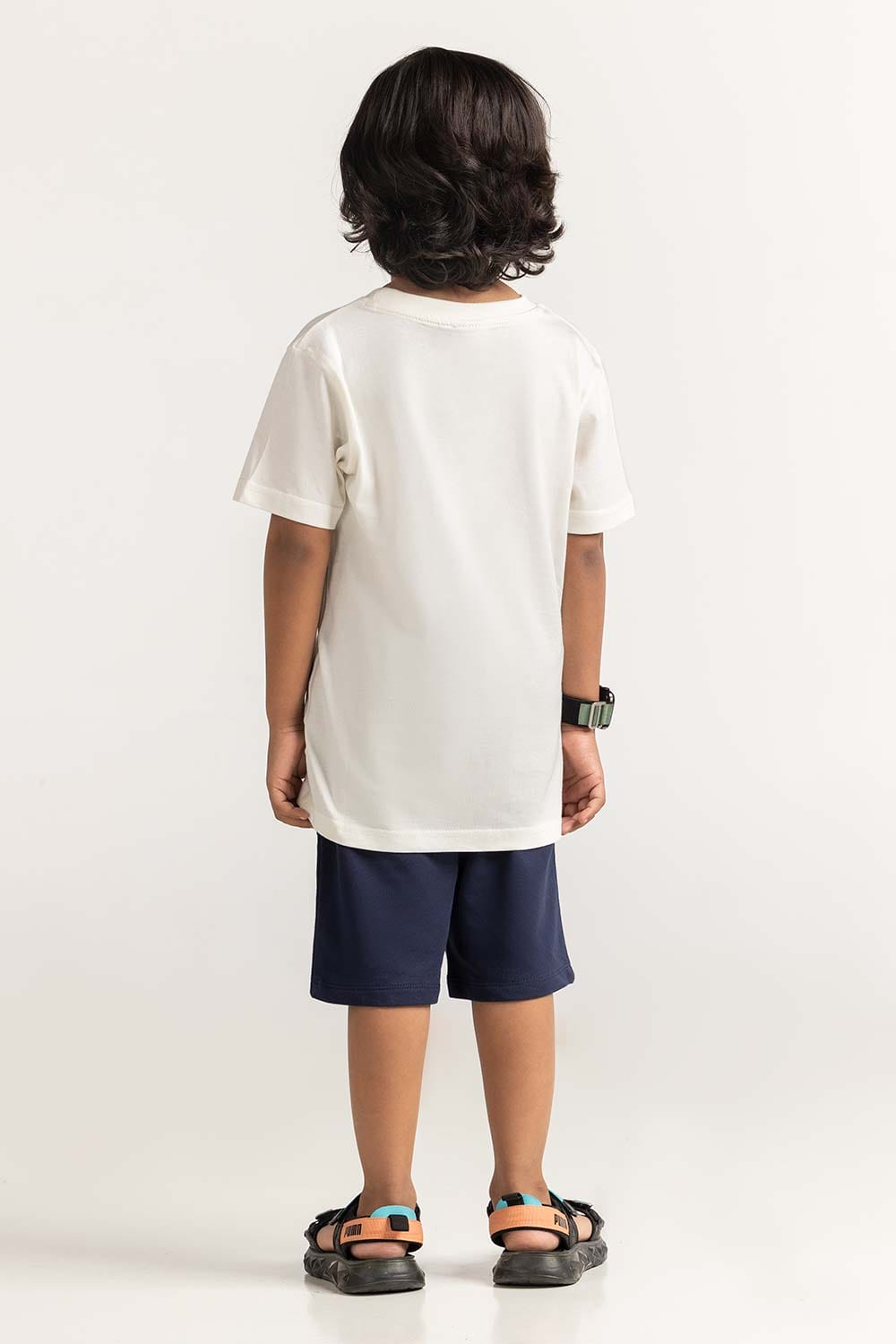White Toddler Boy Knit Printed Tee TB-TS-SS24-033