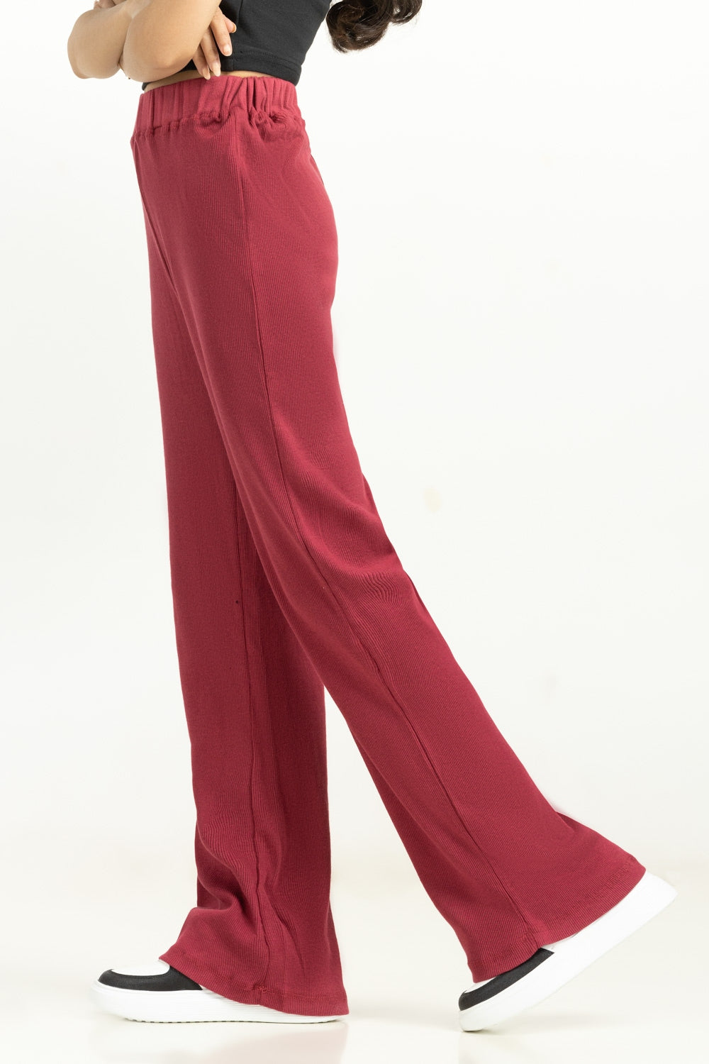 Red Women Trousers WM-TRKN-SS24-102