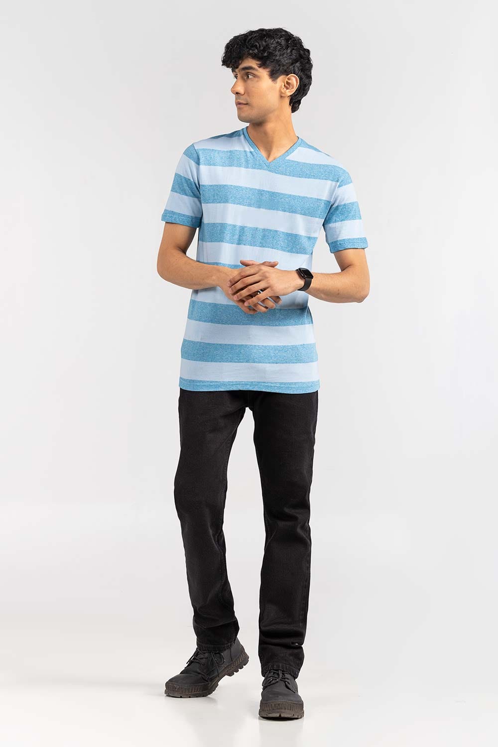 Teal Blue Fashion T-shirt YD-TEE-D25