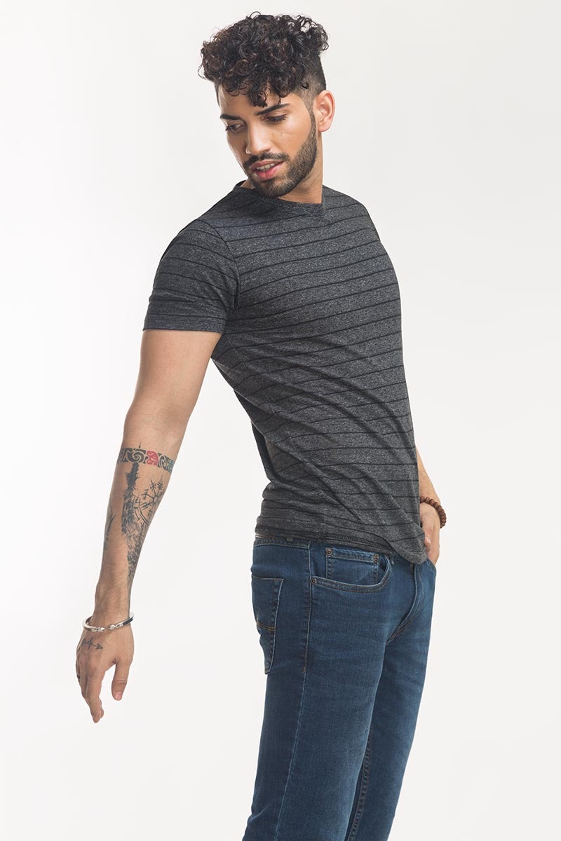 Black Fashion Tee YD-URB-TEE-D09-01