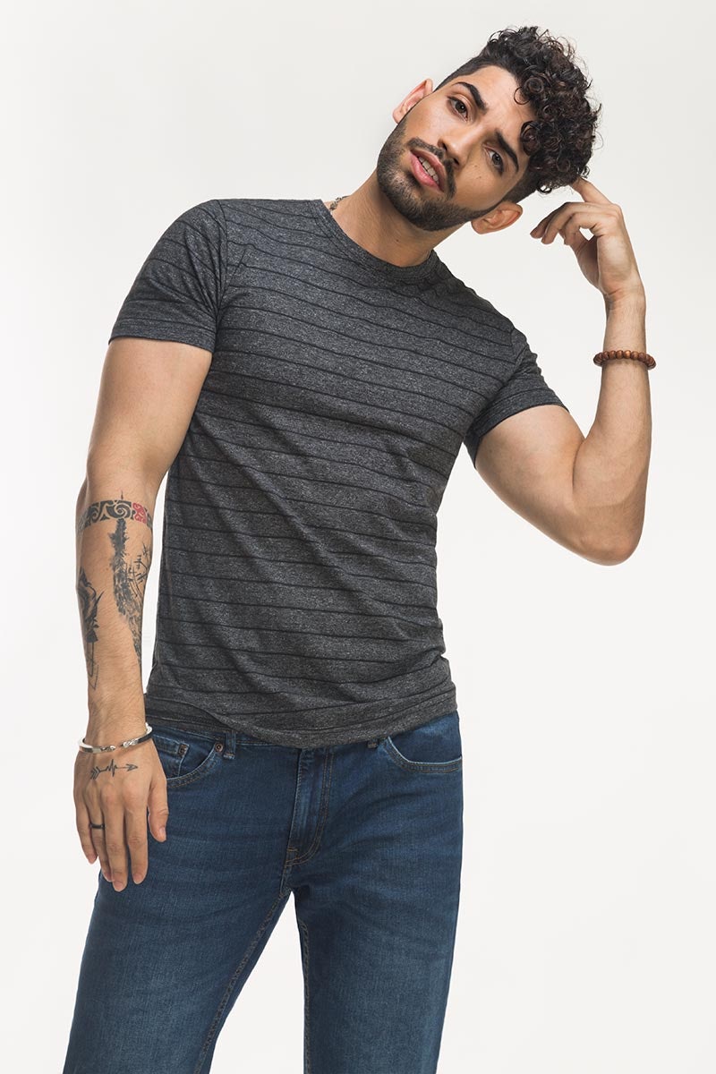 Black Fashion Tee YD-URB-TEE-D09-01