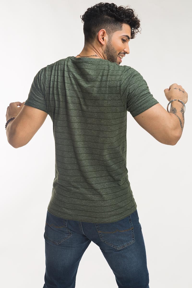 Multi Green Fashion Tee YD-URB-TEE-D09-02