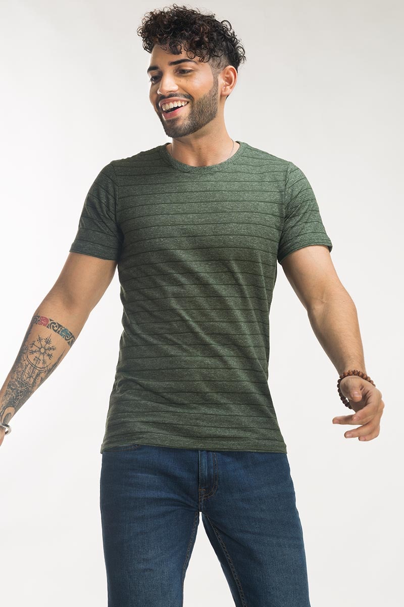 Multi Green Fashion Tee YD-URB-TEE-D09-02