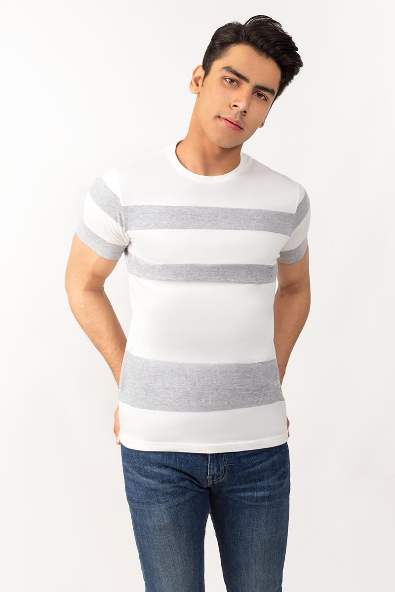 White-Grey Urban T-Shirt YD-URB-TEE-D10-01