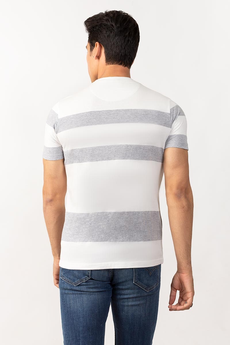 White-Grey Urban T-Shirt YD-URB-TEE-D10-01