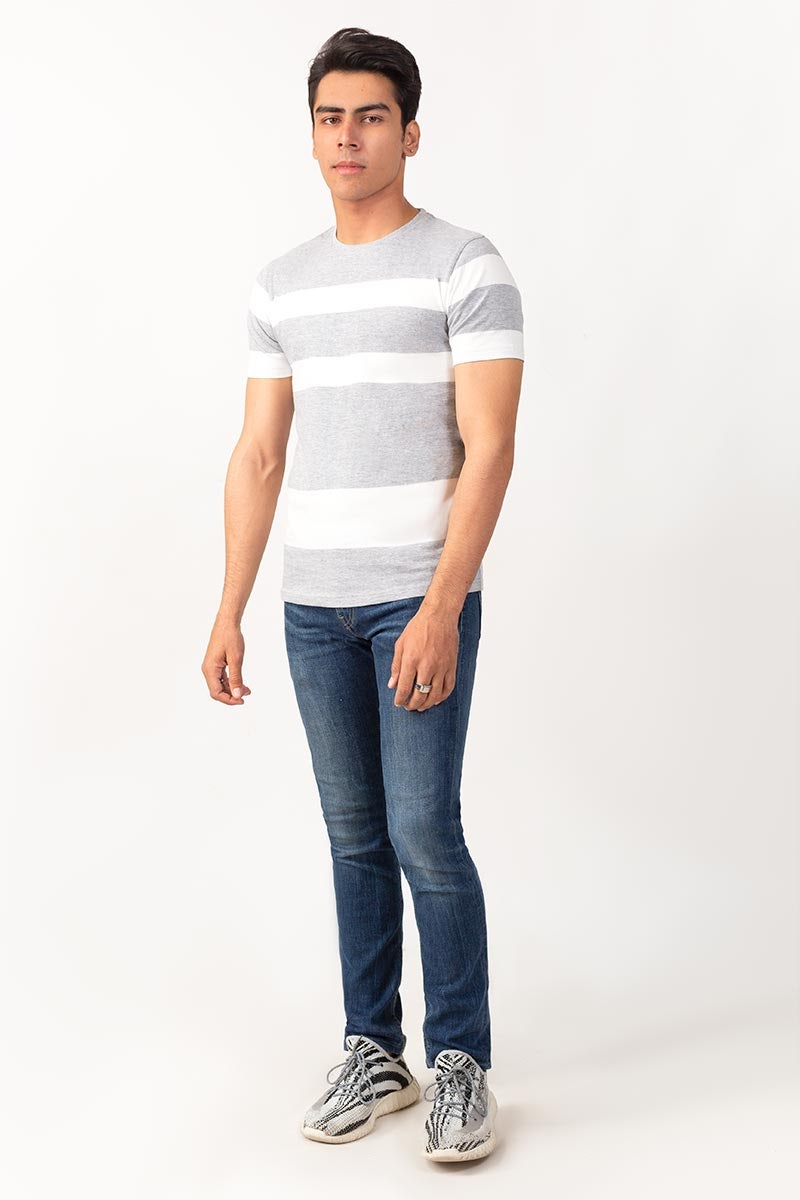 Grey White Urban T-Shirt YD-URB-TEE-D10-02