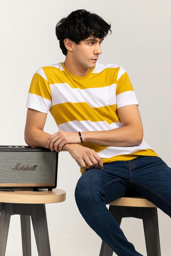 Yellow-White Urban T-Shirt YD-URB-TEE-D17-02