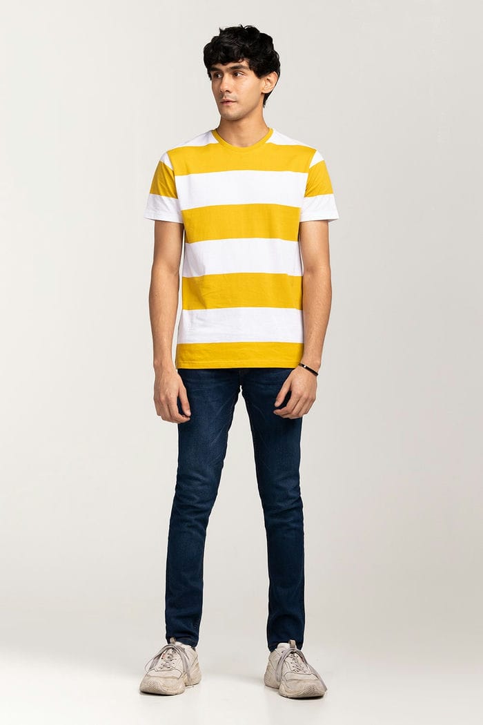 Yellow-White Urban T-Shirt YD-URB-TEE-D17-02