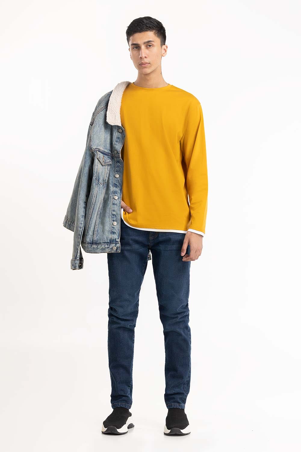 Yellow Basic T-Shirt 224-113-004