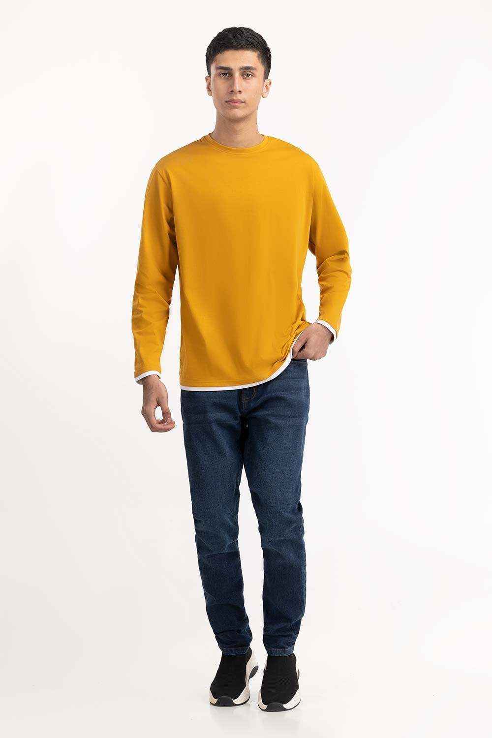 Yellow Basic T-Shirt 224-113-004