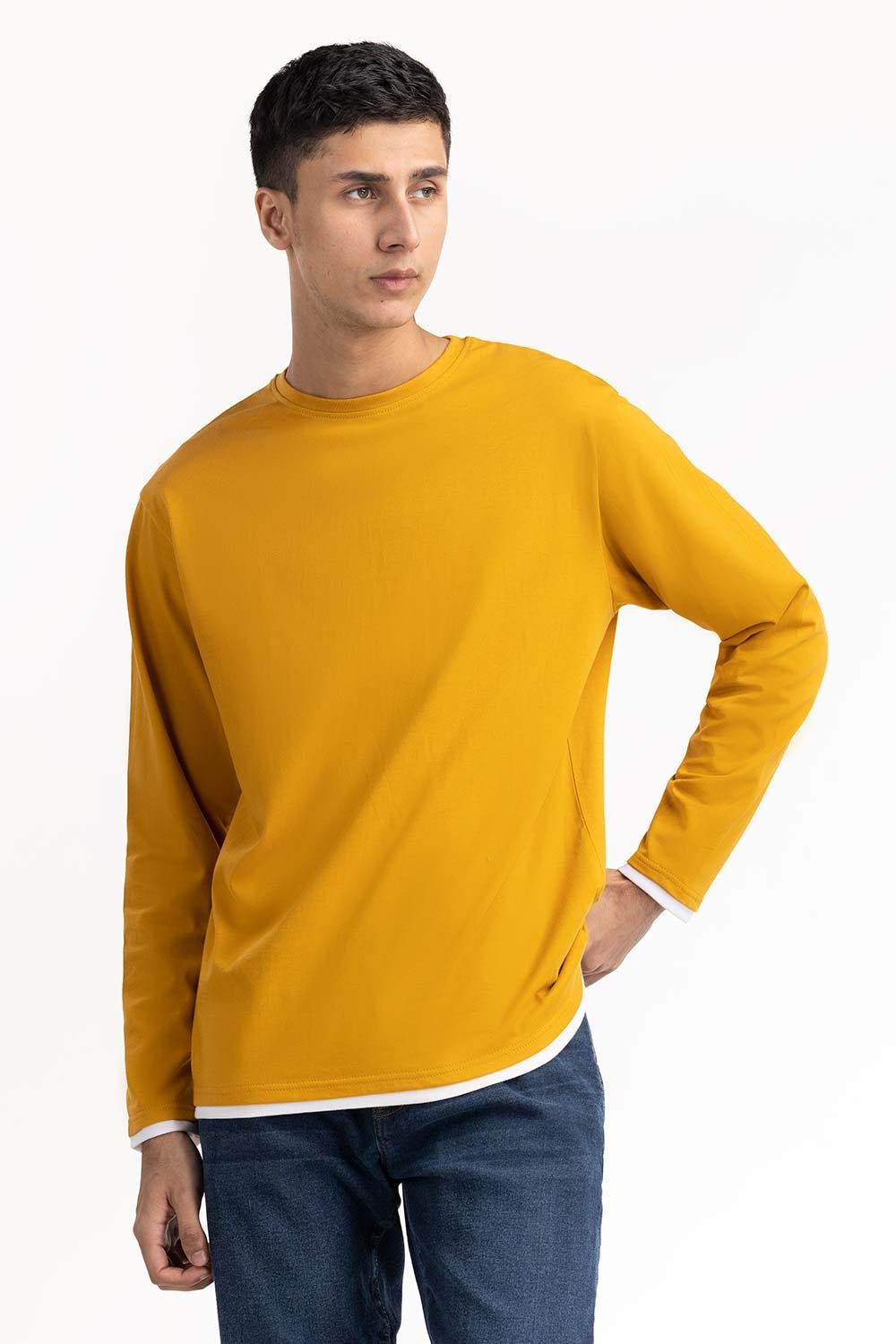 Yellow Basic T-Shirt 224-113-004