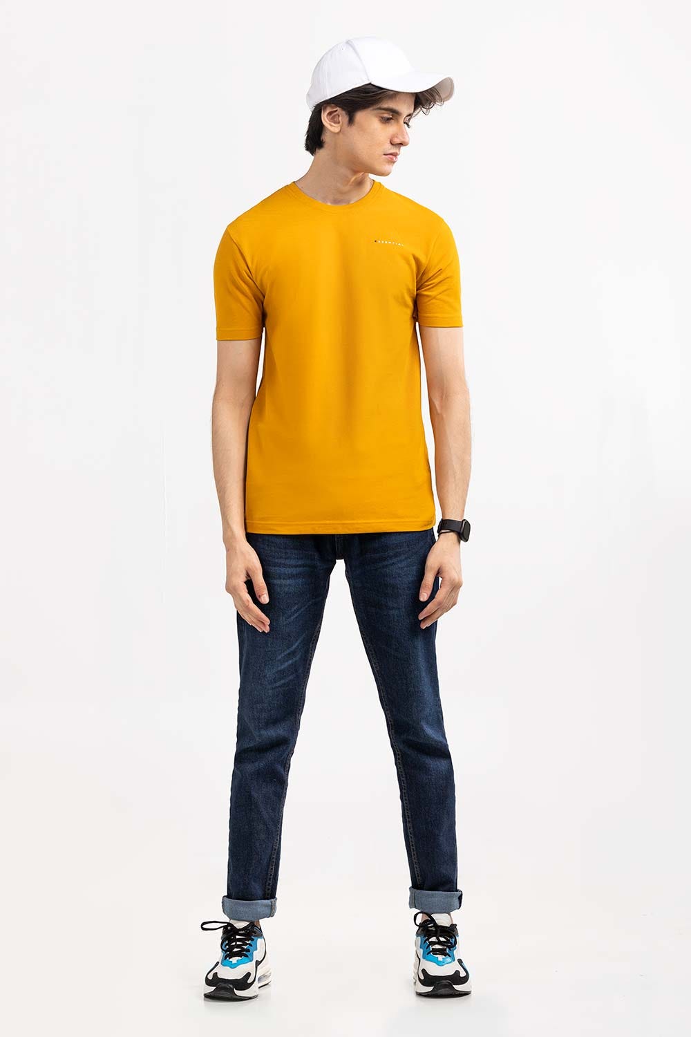Yellow  Basic T-Shirt PK-CN-SIG-D14