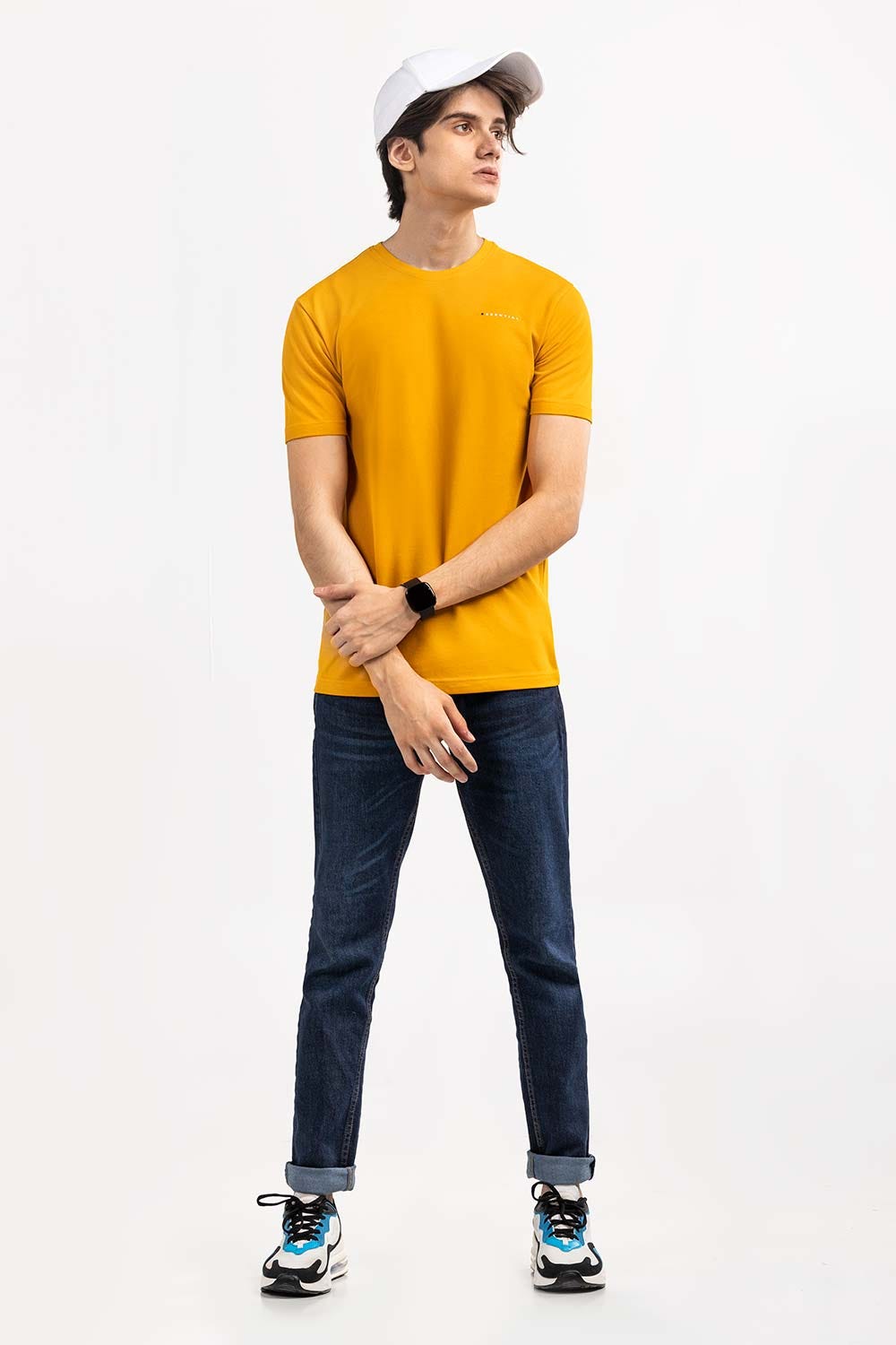 Yellow  Basic T-Shirt PK-CN-SIG-D14