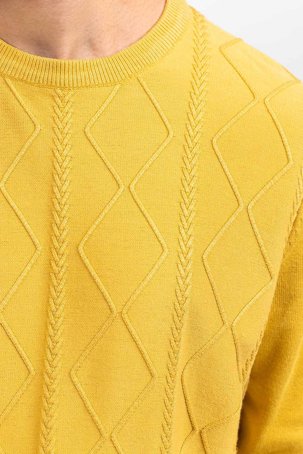 Yellow Fashion Sweater FS-SWT-VPN-FD-449-02