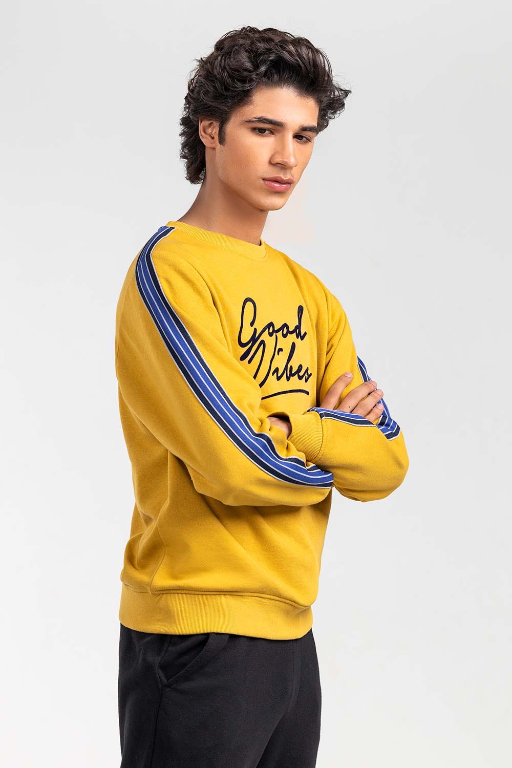 Yellow Fashion Sweatshirt JKT-MSS-D26-01