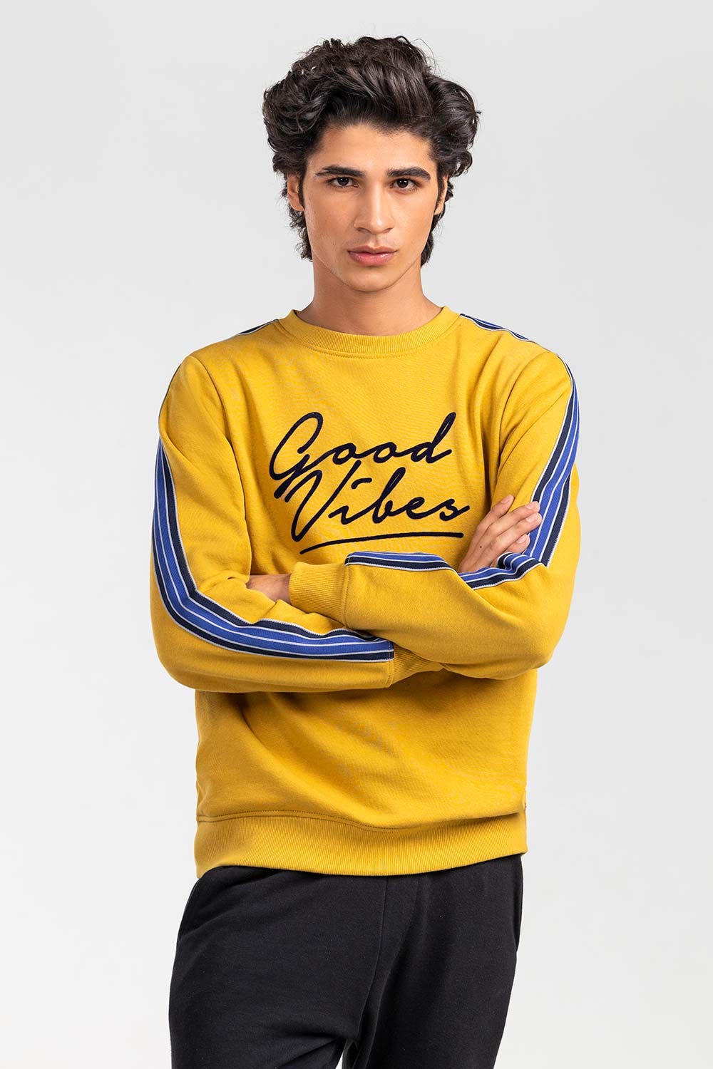 Yellow Fashion Sweatshirt JKT-MSS-D26-01