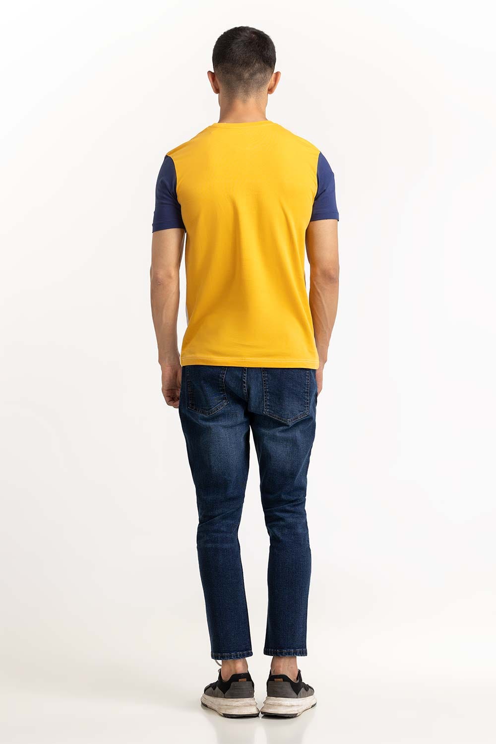 Yellow White Graphic Tee TS-CNSJ23-271