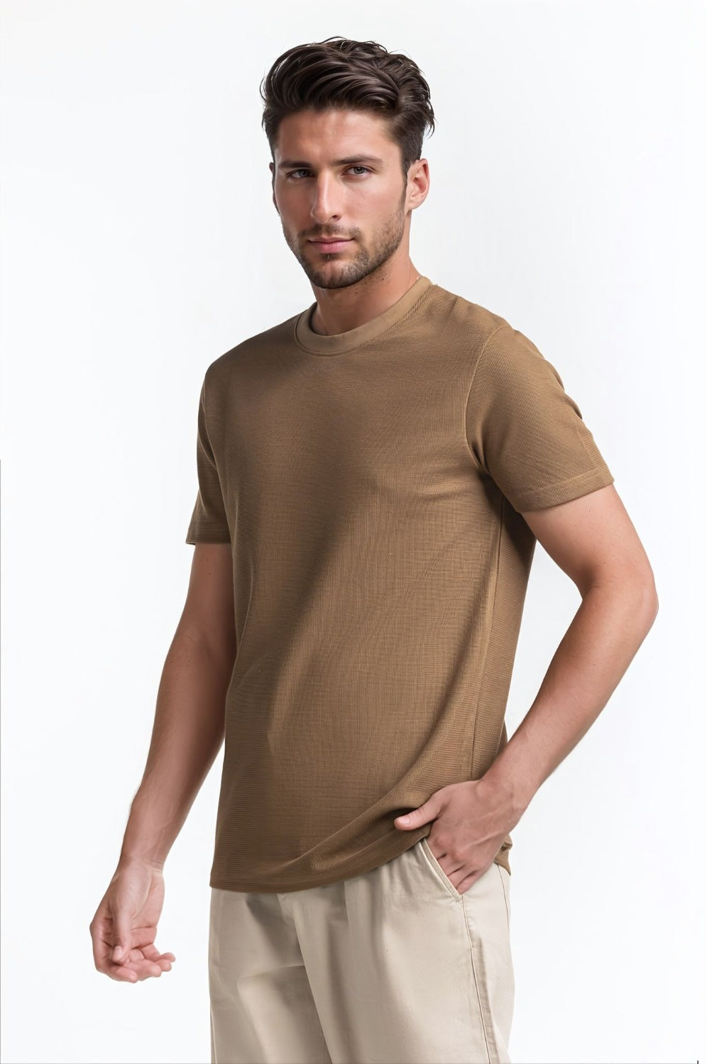 Zigzag Textured Tee TS-CNSJ24-204